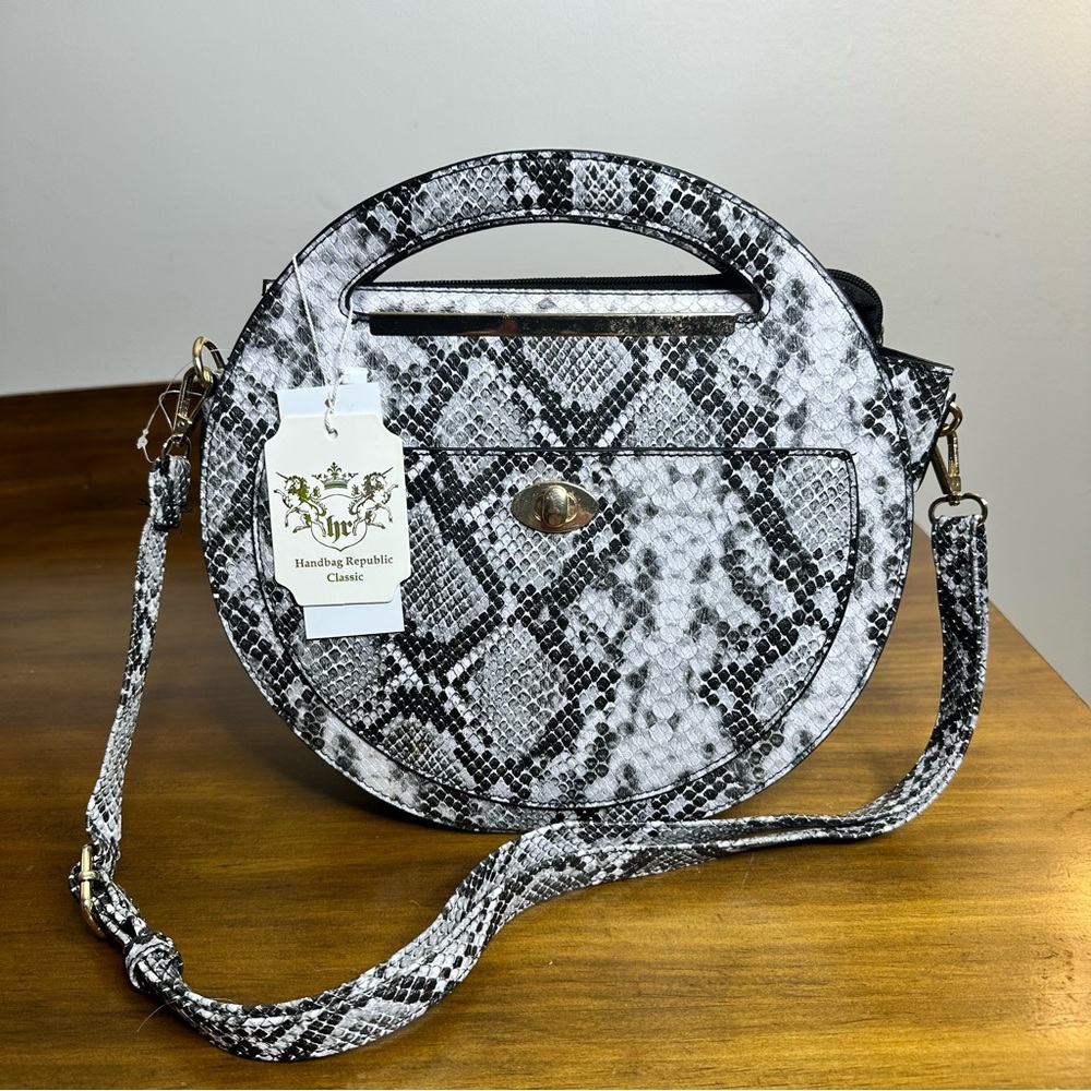 Handbag Republic Faux Snake Skin Crossbody Bag